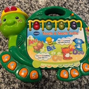 V Tech Touch & Teach Turtle - Green and Orange